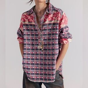 NWT Free People We The Free Arizona Sky Floral Jacquard Pullover